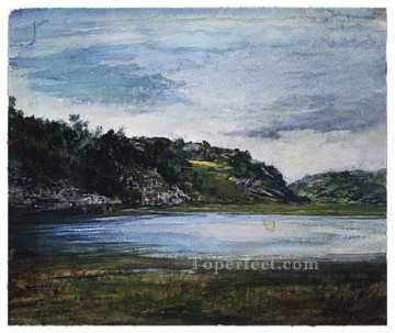 湖池の滝 Painting - パラダイス ロックの風景 ジョン・ラファージ